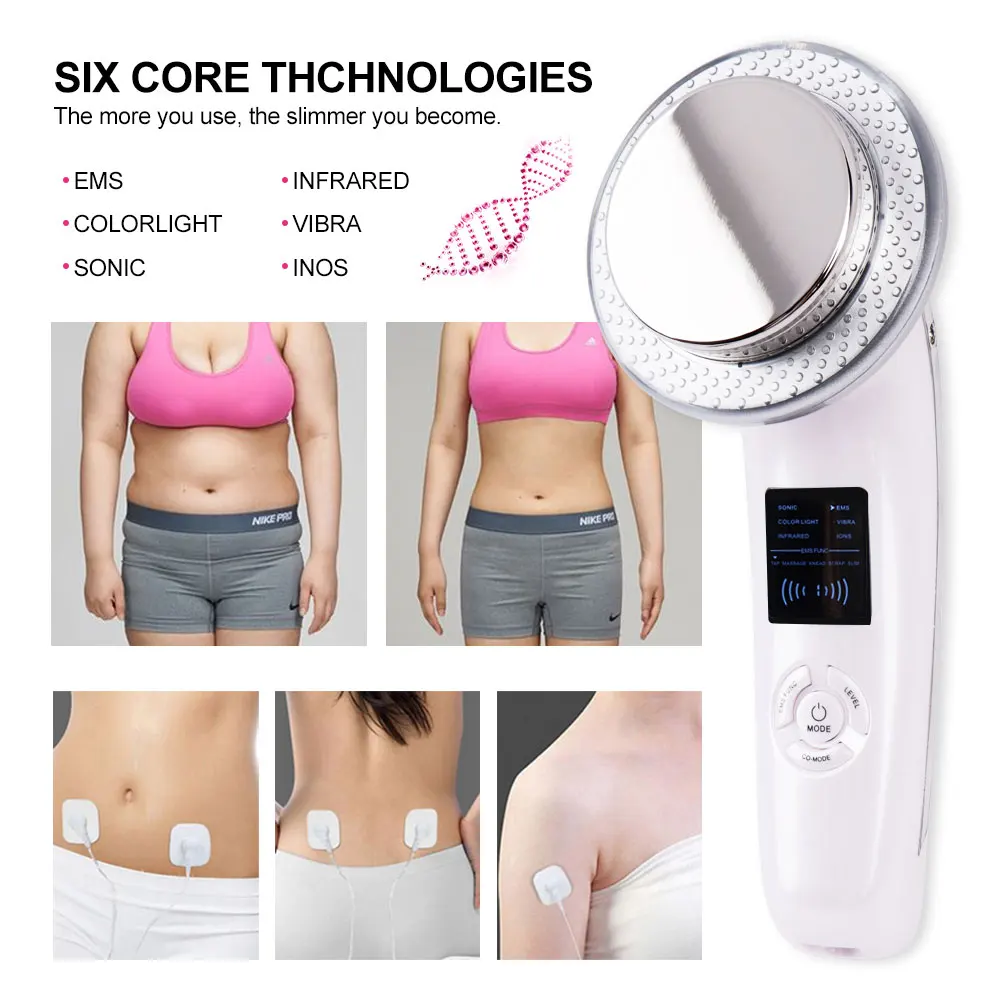 7 in 1 foton ultrasonic galvanic EMS slăbire corp masaj | Cool Mania