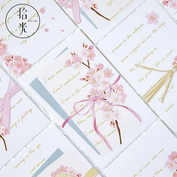 Cherry Blossom Hollow carte Poștală Sakura Limba Felicitari Mesaj Card Cadou de Anul Nou 30Pcs/Lot