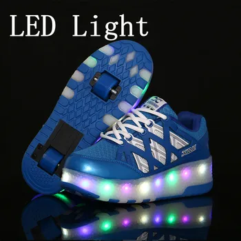 Două Roți Adidași Luminoase Led Pantofi de Skate Role pentru Copii Pantofi pentru Copii Baieti Fete Pantofi Aprinde Unisex